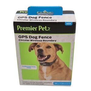 Premier Pet GPS Dog Fence Circular Wireless Boundary Subscription Free Black New
